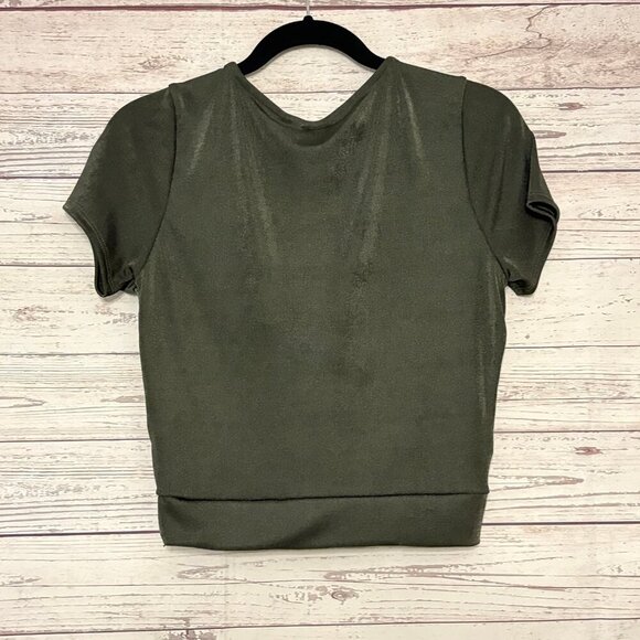 NWT Willow Root Cropped Green Top Large - Picture 5 of 6